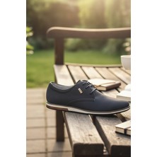 Enoch Noch Lacivert Sportif Klasik Tasarım Hafif Tabanlı Bağcıklı Erkek Ayakkabı