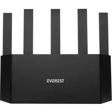 Everest EWR-X3000MBPS-V1 X3000MBPS Dualband 5*6dbi 1 Wan Port + 3 Lan Port Wi-Fi 6 Wisp+Ap+Repeater Destekli Kablosuz Wifi Router