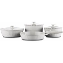 Hype Store Korkmaz A2792-2 Nova Pratika 8 Parça Tencere Seti Bej