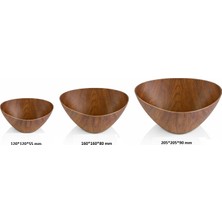 Evelin Üçgen Kase Seti 3 'lü Maun