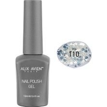 Braventa Collection Alıx Avıen Gümüş Işıltılı Şeffaf Kalıcı Oje 110-YOĞUN Renk Veren Jel Oje 12 Ml-Nail Uv Gel Polish 11