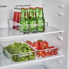 Hype Store 1 Adet Kırılmaz Ultra Dayanıklı Buzdolabı Düzenleyici Organizer Şeffaf - Large Boy Kiler Organizeri