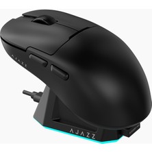 Hype Store AJ159P Mc 3 Modlu 1000Hz 12.000 Dpı Manyetik Şarj Istasyonlu Paw 3311 Optik Sensör Mouse (Siyah)
