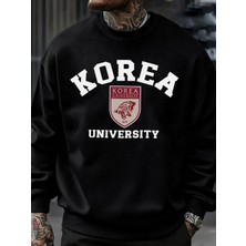 Kore Üniversitesi Desen Erkekler Kazak Sonbahar Hip Hop Kazaklar Gevşek Moda Unisex Tişörtü Y