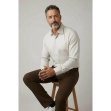 Gömlek Galerisi Klasik Geniş Kesim Düz Uzun Kollu Erkek Gömlek