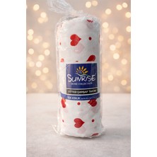 Sunrise Kalp Desenli Lastikli Çarşaf