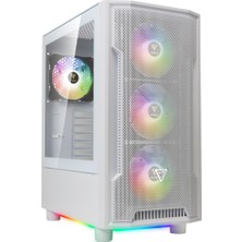 Kaia Life Gamdıas Athena M6 Lite Wh, 850W, 80+ Bronze, Tempered Glass, Mesh, Argb, Atx, White Edition, Gamıng Kasa