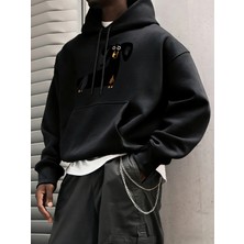 Komik Dachshund Baskı Erkekler Genç Kazak Klasik Sıcak Kapşonlu Hip Hop Gevşek Basit Giyim Ra