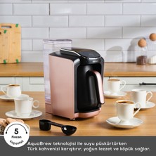 Karaca Kendi Suyunu Alan Otomatik Türk Kahvesi Makinesi Rose Gold Hatır Su Hazneli