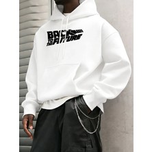 Geleceğe Dönüş Baskılı Sokak Günlük Kapüşonlu Üstleri Erkek Polar Modası Sweatshirtler Sonbah