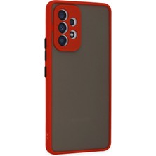 Olinea Newface Galaxy A33 5g Kılıf Montreal Silikon Kapak - Kırmızı