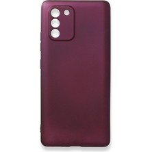 Olinea Newface Galaxy A91 / S10 Lite Kılıf First Silikon - Mürdüm