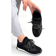 Shoegar Jeat Siyah Nubuk Bağcıklı Spor Ayakkabı