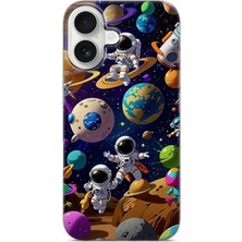 Lelia iPhone 16 Uyumlu Baskılı Şeffaf Telefon Kılıfı | Koleksiyon: Cosmicwhisper Skyset