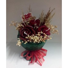 Nadire Tasarım Sevgililer Günün Kutlu Olsun Gül Mum Tasarımı