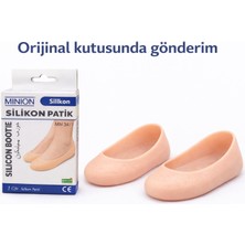 Minion Topuk Çatlak Çorabı Silikon Patik Ten Rengi Çorap Topuk Çatlak Giderici Ayak Bakım Çorabı