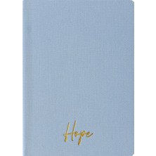 Kum Yayınevi Hope Defter - Keten Sert Kapak - Çizgili 192 Sayfa – 15X21,3CM - Buz Mavi