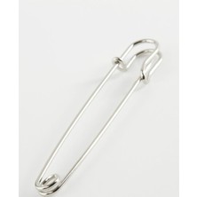 Boncukcu Abla 8,5 cm Iskoç Iğnesi, Nikel Renk, Çengelli Iğne (5 Adet)