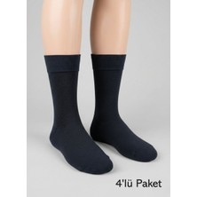 Balkonda Erkek Çorap 4'lü Paket Bambu Soket Dikişsiz - Punto