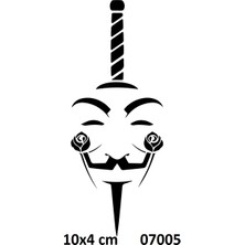 Airbrush Tattoo V For Kılıç Yapışkanlı Stencil Süsleme ve Boyama Kalıbı