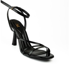 Moda Arena 0132 Siyah Topuklu Kadın Abiye Ayakkabı