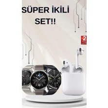 Akıllı Saat ve Kulaklık Seti Dokunmatik Ekran 5.0 Bluetooth Bağlantılı Sesli Görüşme