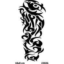 Airbrush Tattoo Tribal Omuz Yapışkanlı Stencil Süsleme ve Boyama Kalıbı