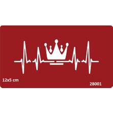 Airbrush Tattoo Taç ve Nabız Yapışkanlı Stencil Süsleme ve Boyama Kalıbı Şablon