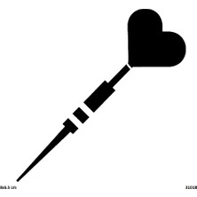 Airbrush Tattoo Aşk Iğnesi Yapışkanlı Stencil Süsleme ve Boyama Kalıbı