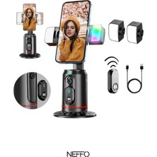 Neffo Akıllı Tripod Hareketli Gimbal Kumandalı Çok Amaçlı Video Selfie Telefon Tutucu