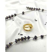 Nora Modern Form Ayarlanabilir Yüzük Gold