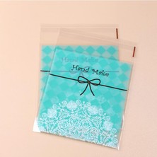 İğne İzi Bantlı Şeffaf Desenli Poşet Opp 10X10 cm 95 Adet