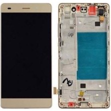 OEM Hwi Uyumlu P8 Lite LCD Ekran Gold Çıtalı