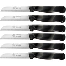 Hype Store Ggs 6 Lı Meyve Sebze Bıçağı Dişli Tırtıklı Bıçak (Mermer Desenli Model, Siyah)