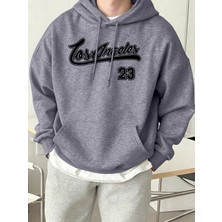 Los Angeles Number 23 Baskılı Üst Giyim Erkek Sokak Modası Günlük Kapüşonlu Üst Basit Rahat S