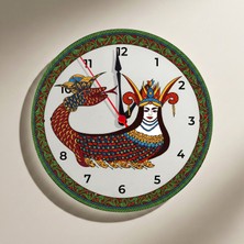 Zerya Orjinal Şahmaran Tasarımlı Duvar Saati - Orjinal Şahmeran Saat