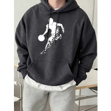 Şu Anda Basketbol Oynuyor Baskılar Erkekler Kapüşonlu Üstler Hip Hop Spor Kazaklar Rahat Gevş