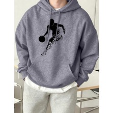 Şu Anda Basketbol Oynuyor Baskılar Erkekler Kapüşonlu Üstler Hip Hop Spor Kazaklar Rahat Gevş