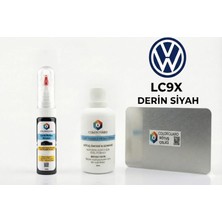 COLORGUARD Volkswagen LC9X Derin Siyah Rötuş Seti - 2 si 1 Arada İğne ve Fırça Uçlu Şişe, Solüsyon ve Rötuş Çeliği