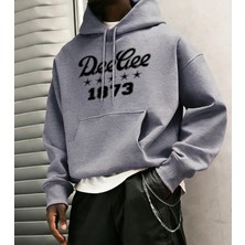 Deegee 1873 Baskılı Erkek Günlük Geçiş Kapüşonlu Üstleri Bol Uzun Kollu Cepli Sonbahar Sıcak