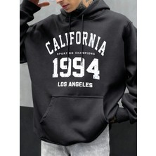 Kaliforniya Mektubu 1994 Baskılar Hoodies Erkekler Sonbahar Moda Cep Hoody Rahat Polar Street