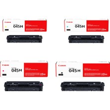 Canon CRG-045H Toner Seti Cmyk - LBP-611CN-LBP-612CDW 2200 Sayfa Renkli Orjinal Toner