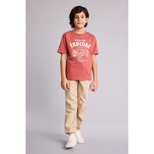 DeFacto %100 Pamuk Jogger Fit Gabardin Pantolon Erkek Çocuk B6713A826SM