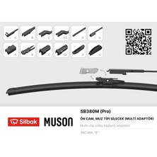 Silbak Storozal Silecek Süpürgesi Muz Tipi 380MM A, B, C, D ve U Tip Kollara Uygun Silecek Süpürgesi