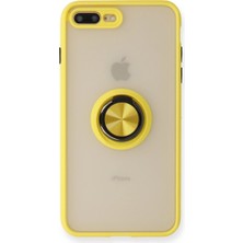 Epilons Iphone 7 Kılıf Montreal Yüzüklü Silikon Kapak - Sarı