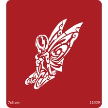 Airbrush Tattoo Üzgün Tribal Kanatlı Melek Yapışkanlı Stencil Süsleme ve Boyama Kalıbı