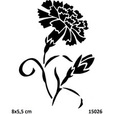 Airbrush Tattoo Güzel Çiçek Yapışkanlı Stencil Süsleme ve Boyama Kalıbı