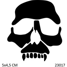 Airbrush Tattoo Yarım Kurukafa Yapışkanlı Stencil Süsleme ve Boyama Kalıbı