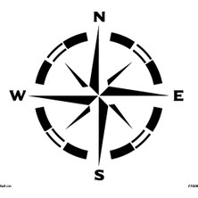 Airbrush Tattoo Pusula Yapışkanlı Stencil Süsleme ve Boyama Kalıbı