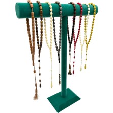 Sezgin Kutu ve Aksesuar Tesbih Kolye ve Bileklik Standı T 50 cm Yeşil Süet